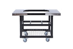 TROLLEY WITH STAINLESS STEEL TABLE